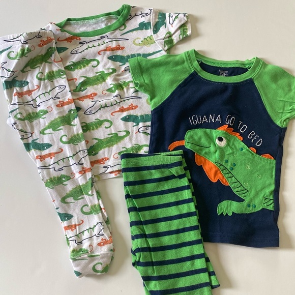 Carters 2T Iguana Pajama Set - Picture 1 of 5